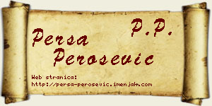 Persa Perošević vizit kartica